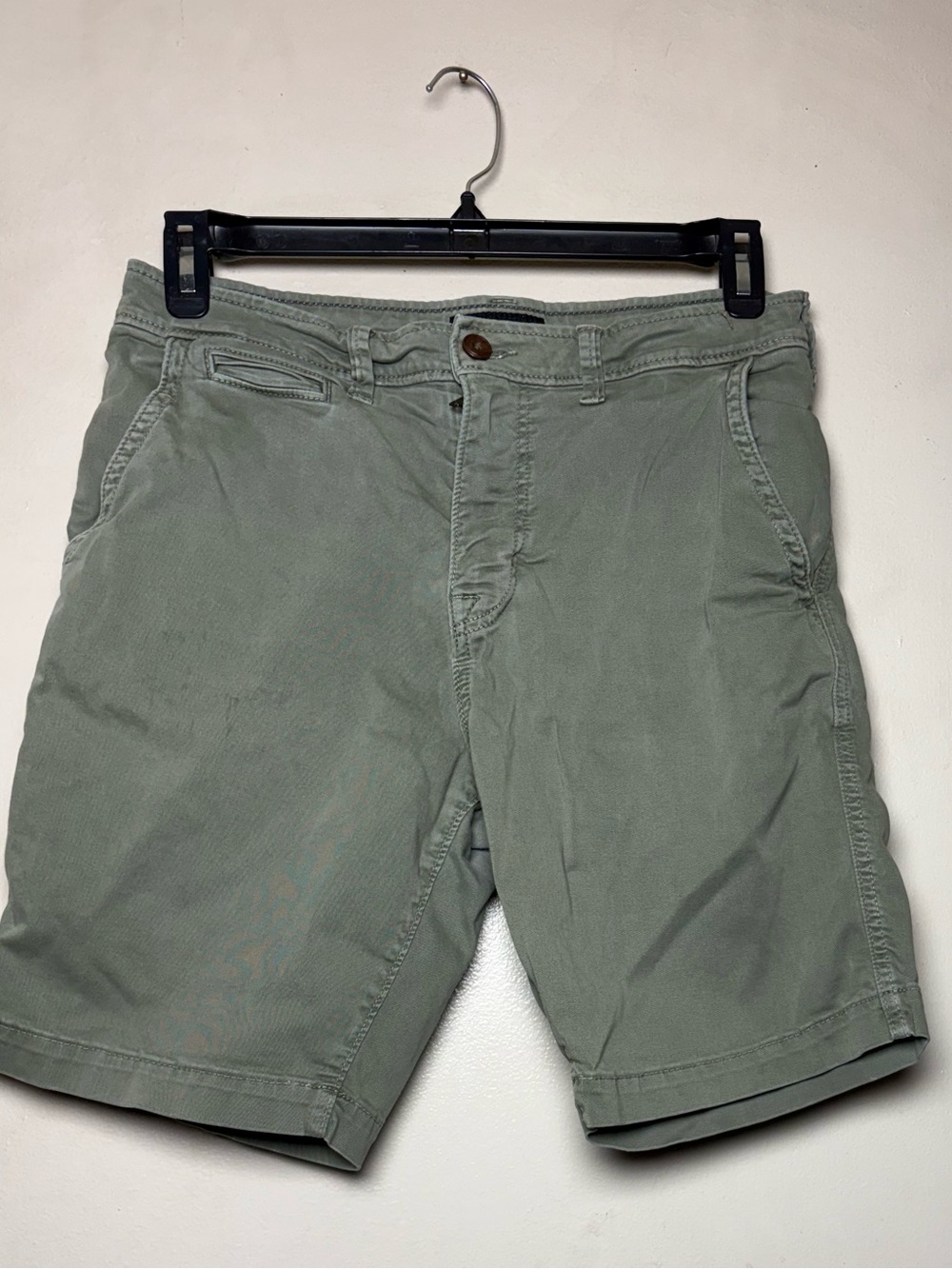 American Eagle Outfitters Olive Green Flat Front Chino Shorts